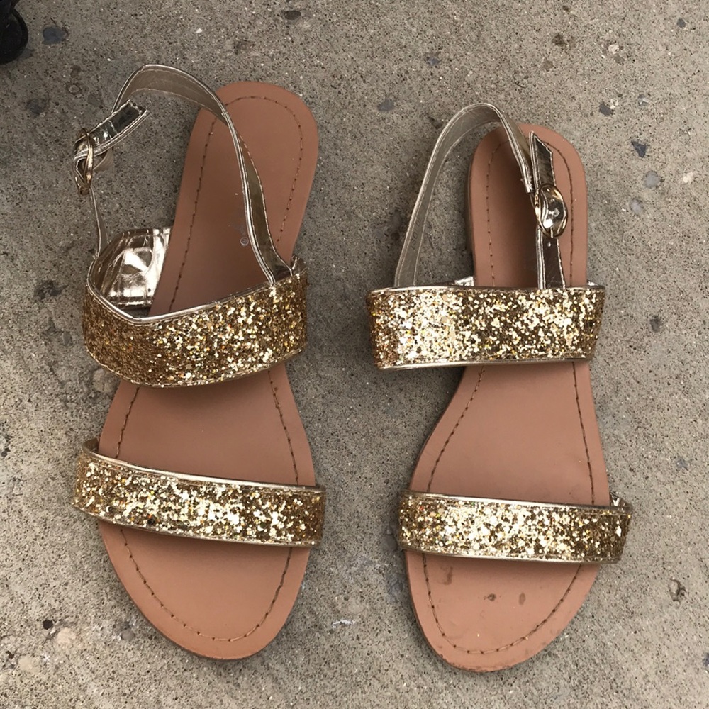 gold sandals